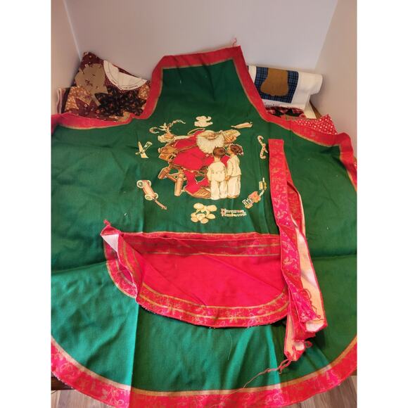 Fabric & Aprons To Sew Holiday Christmas Santa Claus Animal Print Textile - Picture 4 of 7